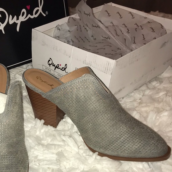 Qupid Prenton Grey Closed Toe Mule - Picture 6 of 7